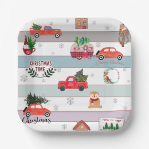 Fresh Cut pines Paper Plate