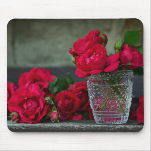 Fresh-Cut Red Roses Mouse Mat