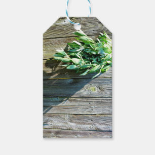 Fresh-cut Sage Barn-wood Gift Tags