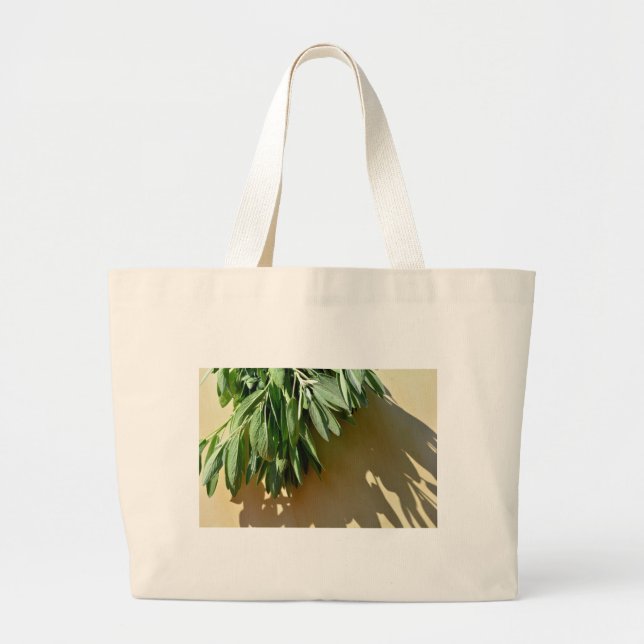 Fresh-cut Sage Large Tote Bag (Front)