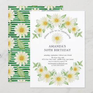 Fresh Daisy Birthday Party Invitation