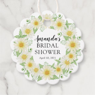 Fresh Daisy Bridal Shower Favour Tags