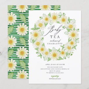 Fresh Daisy Floral Baby Shower Tea Invitation