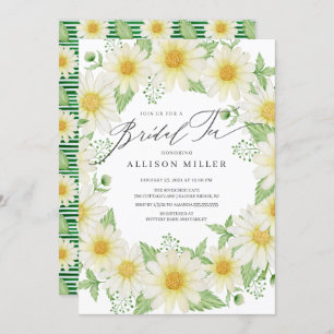 Fresh Daisy Floral Bridal Tea Invitation