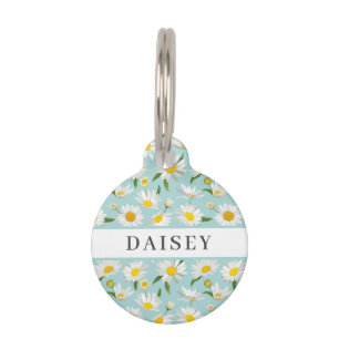 Fresh Daisy Flowers Pet ID Tag