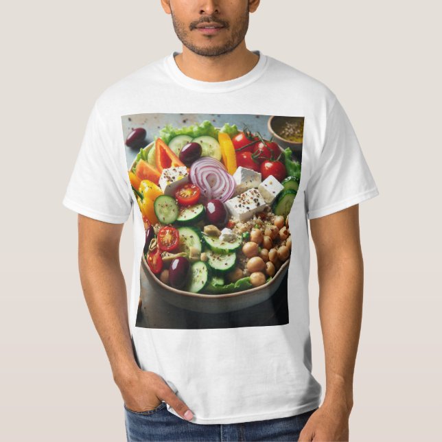 Fresh, delicious Mediterranean Salad T-Shirt (Front)