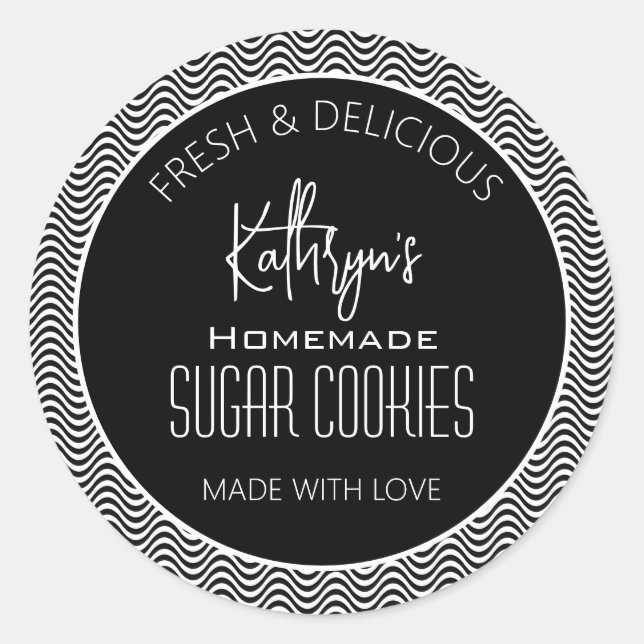 "Fresh & Delicious" Personalised Food Label (Front)