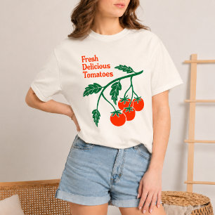 Fresh Delicious Tomatoes T-Shirt – Vintage Tomato  Tri-Blend Shirt