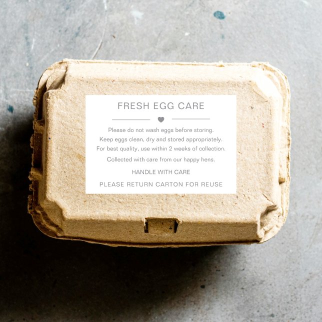 Fresh Egg Handling Storage Sticker | Do Not Wash | (Creator Uploaded)
