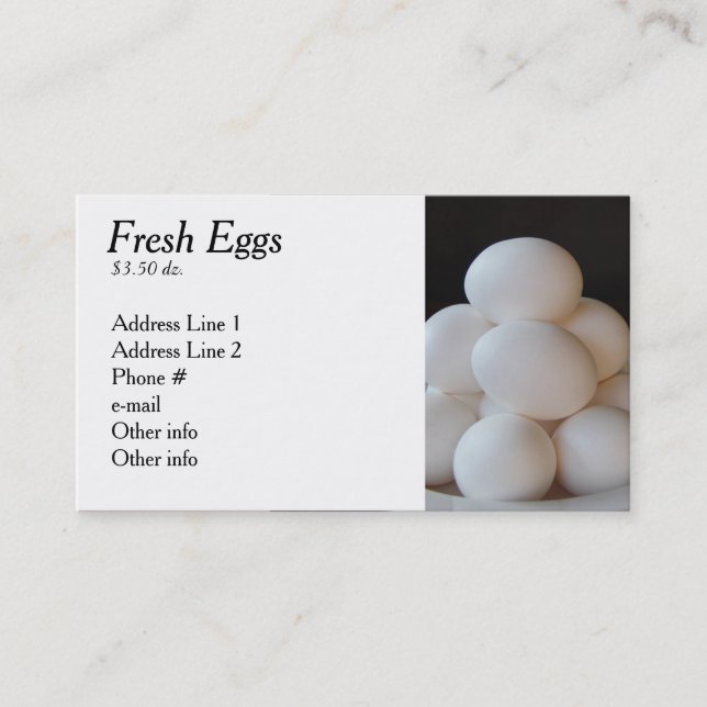 Fresh Eggs Business Cards (Front)