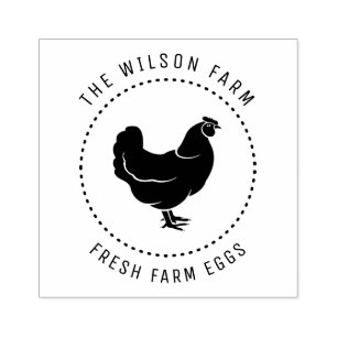 fresh eggs business rubber stamp