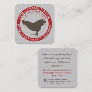 Fresh Eggs on egg carton grey Business Card