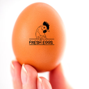 FRESH EGGS RUBBER STAMP