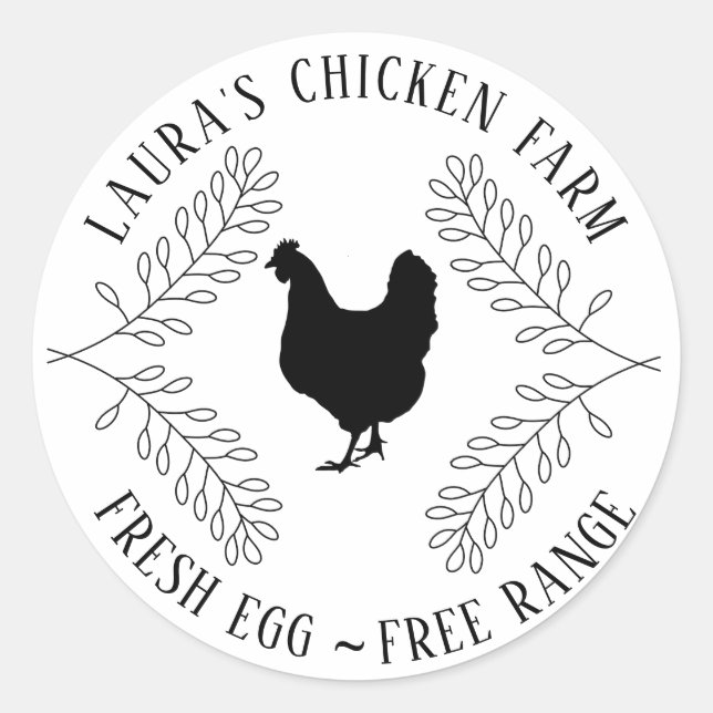 Fresh Eggs Vintage Chicken Farm Cartel Label Mini (Front)