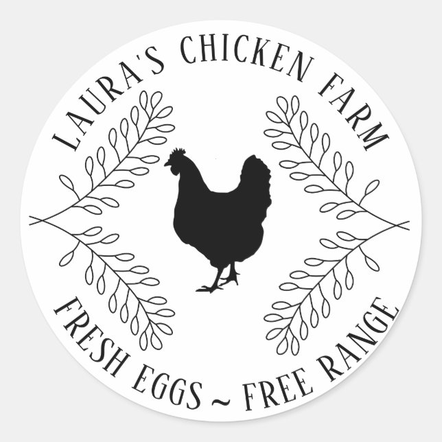 Fresh Eggs Vintage Chicken Farm Cartel Label Mini (Front)