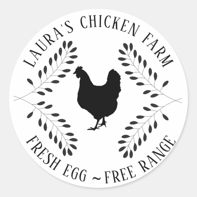 Fresh Eggs Vintage Chicken Farm Cartel Label Mini (Front)