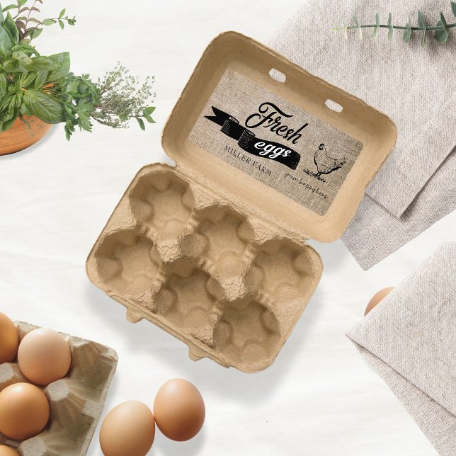 Fresh Eggs Vintage ⎢Egg Carton Label (Creator Uploaded)