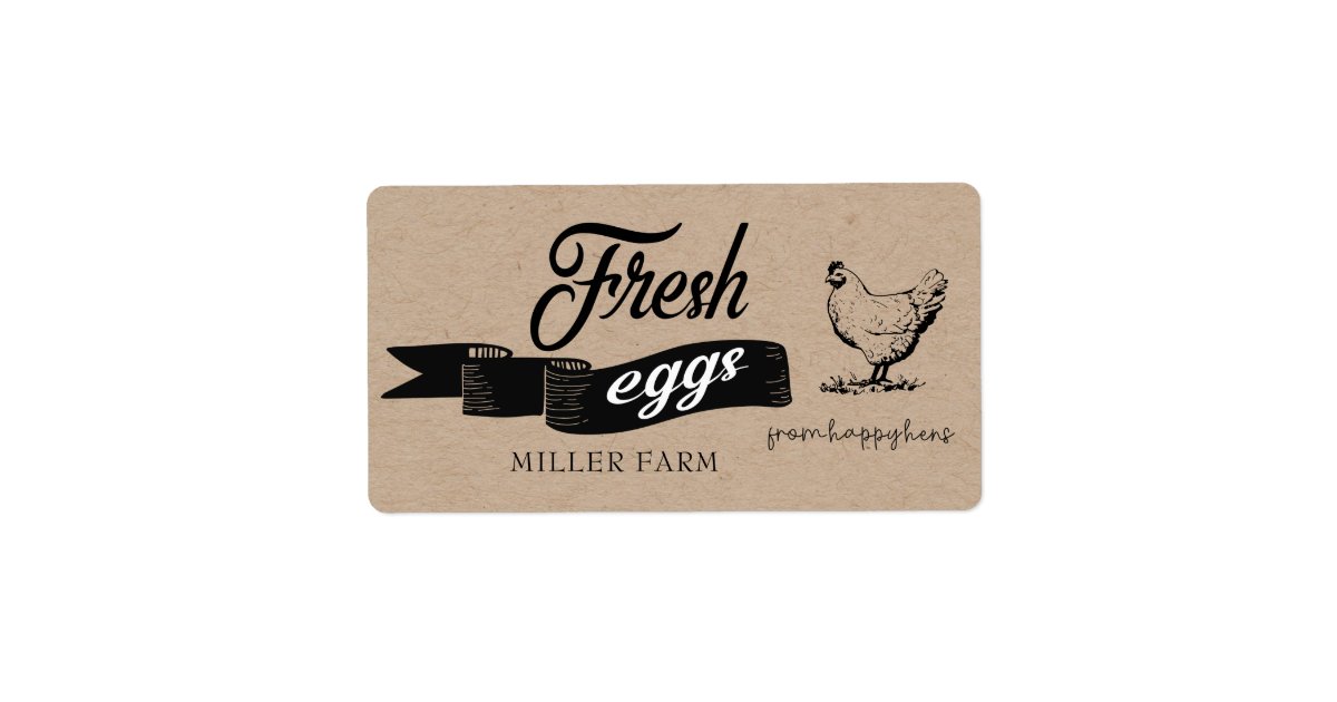 Fresh Eggs Vintage ⎢Egg Carton Label | Zazzle.co.uk
