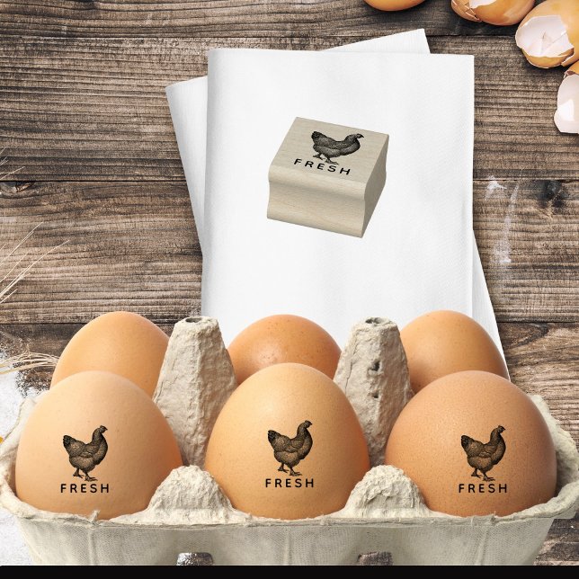 Fresh Eggs Vintage Personalised Egg Stamp (Creator Uploaded)