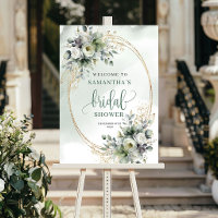 Fresh Elegance Eucalyptus Bridal Shower Welcome Si