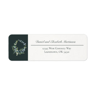 Fresh Elegant Eucalyptus Leaves Wreath Dark Green