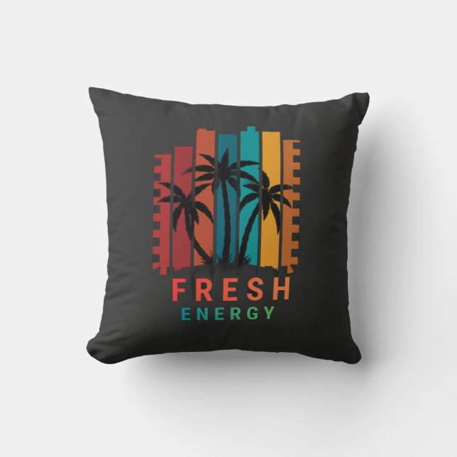 Fresh Energy – Modern Motivational Cushion (Front)
