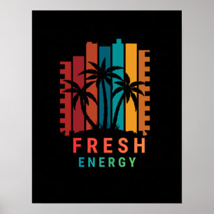 Fresh Energy – Modern Motivational Wall Art Print