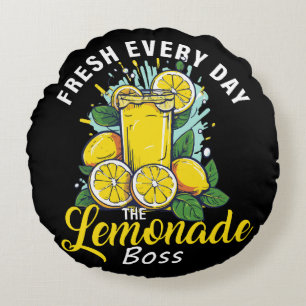 Fresh Every Day The Lemonade Boss Round Cushion