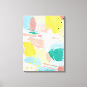 Fresh Face Abstract - Spring Colors Canvas Print