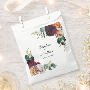 Fresh Fall Floral Wedding Favour Bags