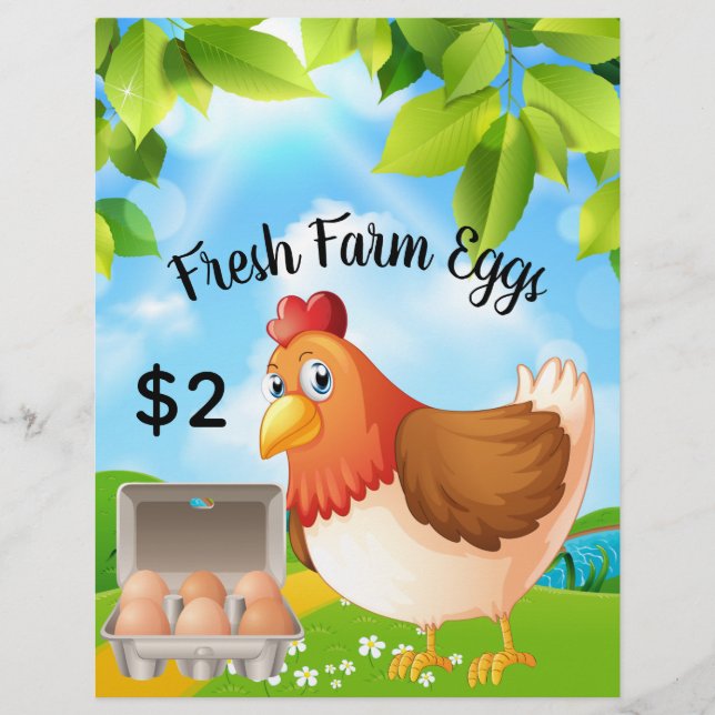 Fresh Farm Eggs Business Promotional Flyer (Front)