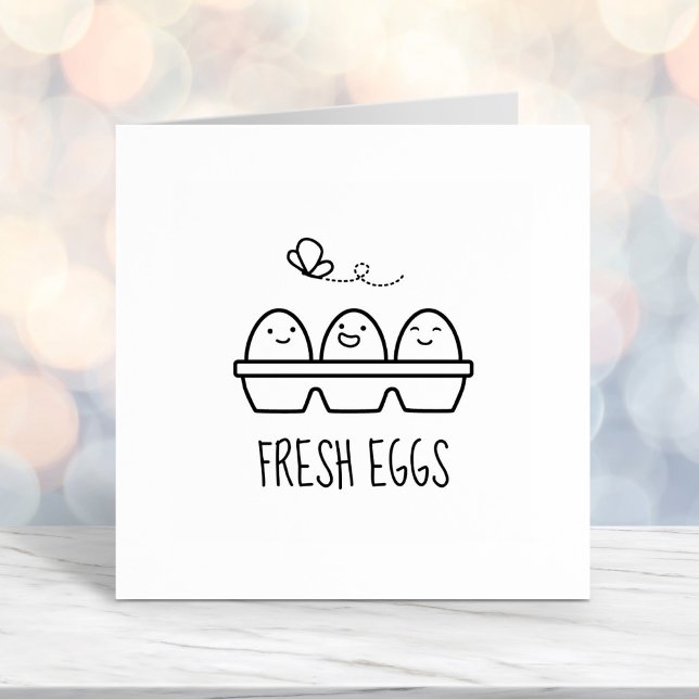 Fresh Farm Eggs Carton Self-inking Stamp (Creator Uploaded)