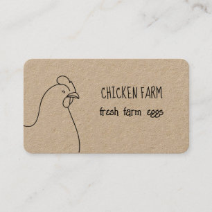 Fresh Farm Eggs Organic Chicken Hen Business Card
