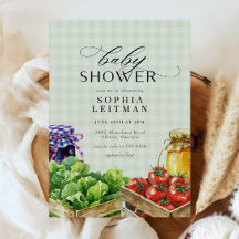 Fresh Farmers Market Locally Grown Baby Shower