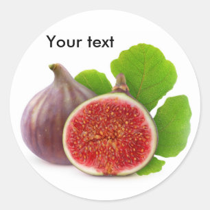 Fresh fig fruits classic round sticker