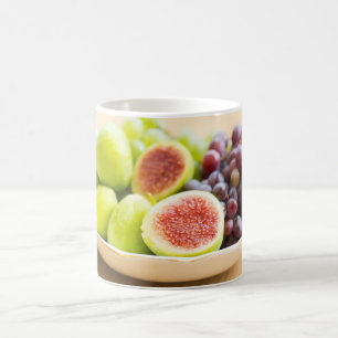 Fresh figs and grape coffee mug