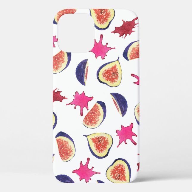 Fresh Figs Pink Juice Watercolor Case-Mate iPhone Case (Back)