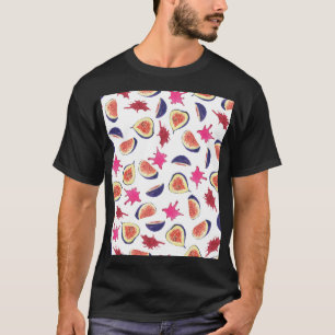 Fresh Figs Pink Juice Watercolor T-Shirt