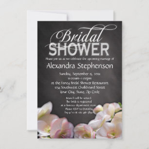 Fresh Floral & Chalkboard Bridal Shower Invitation