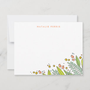 Fresh Floral Garden Personalised Stationery Cards