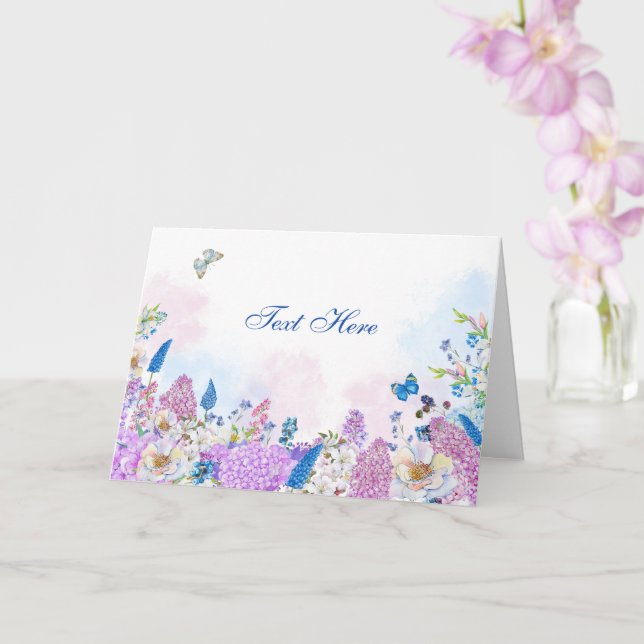 Fresh Floral summer bloom Card (Orchid)