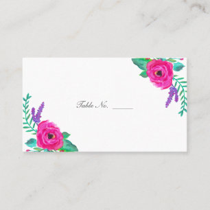 Fresh Florals Guest Table Escort Cards