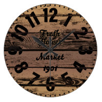 Fresh Flower Market Antique Large Clock