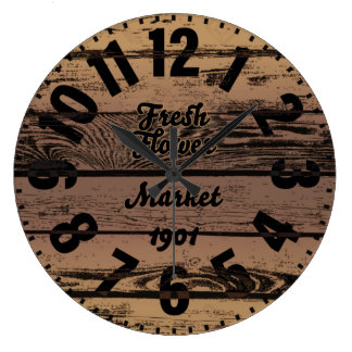 Fresh Flower Market Antique Large Clock