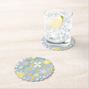 Fresh Flowers Botanical Paper Coaster