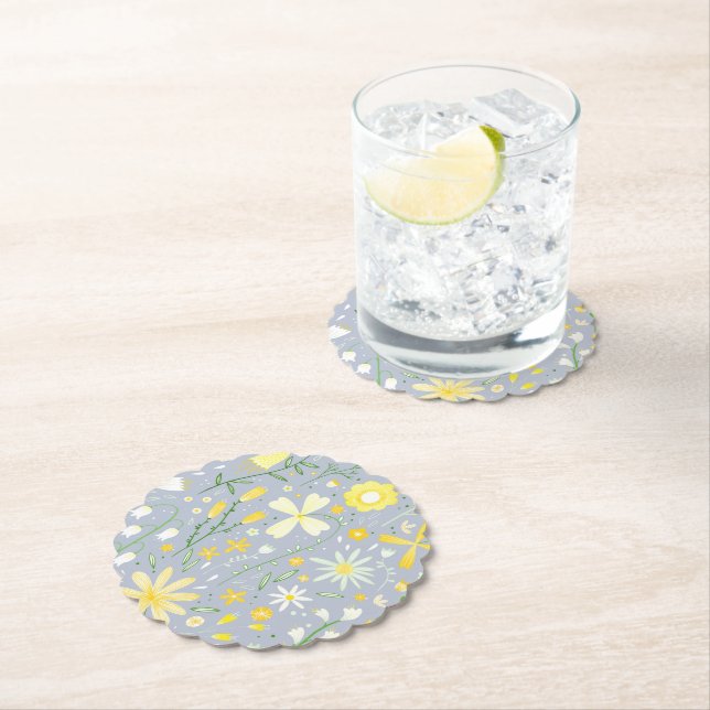 Fresh Flowers Botanical Paper Coaster (Insitu)