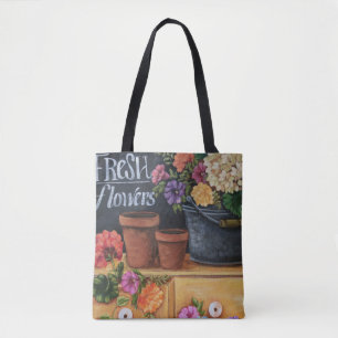 "Fresh Flowers" Fine Art Floral Tote Bag