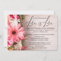 Fresh Flowers Floral Love is Love Gay Wedding