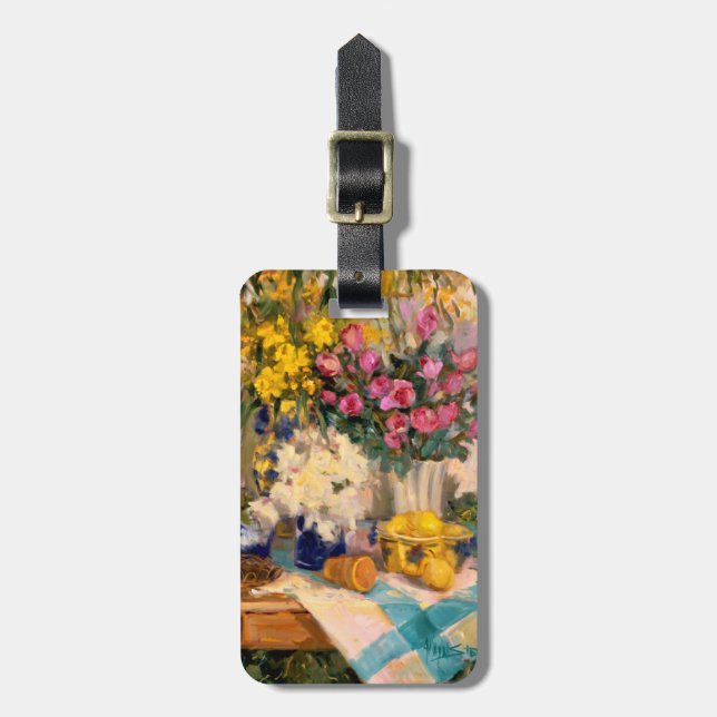 Fresh Flowers II Luggage Tag (Front Vertical)