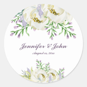 Fresh Flowers - Wedding Classic Round Sticker